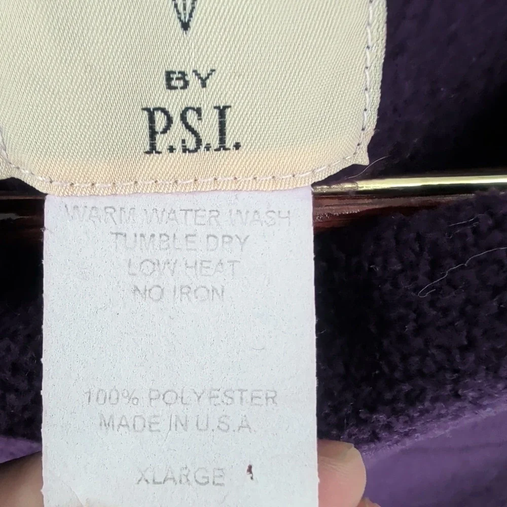 Vintage EXP Clothing By P.S.I. Long Sleeve Ponit Arena Sweatshirt Purple Size XL